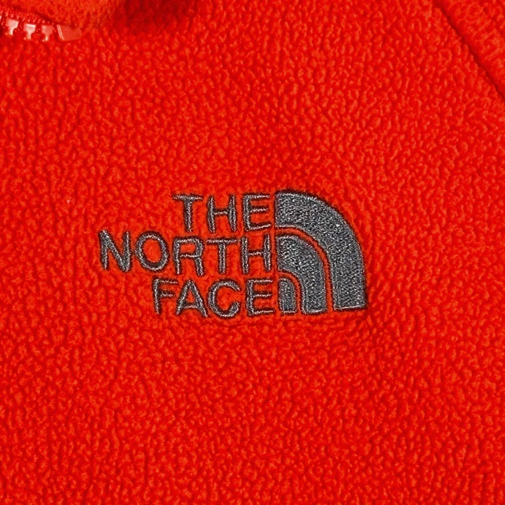North Face Jacket Adult MEDIUM Orange Gray Fleece Colorblock Hiking Outdoor